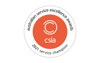2021 CSIA australia service of excellence award logo